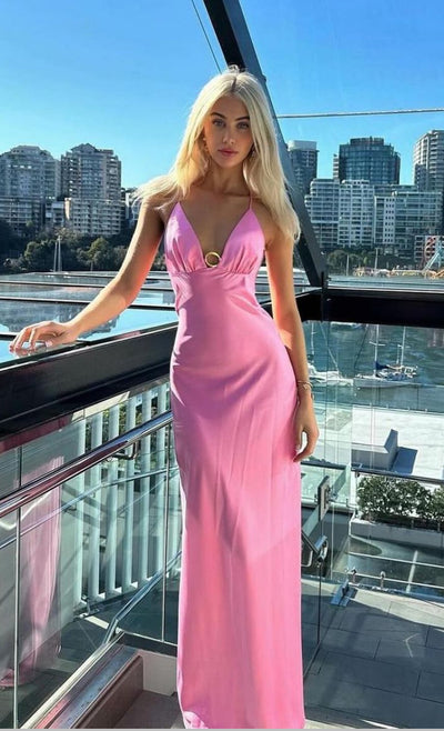 Liquid Asset Slip Dress (Pink)