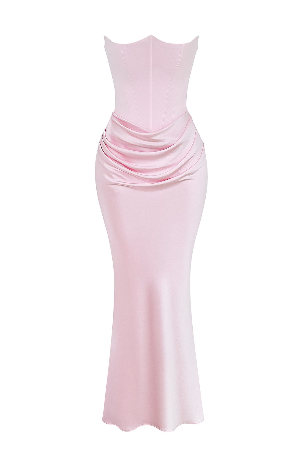 Persephone Strapless Corset Maxi (Pink)