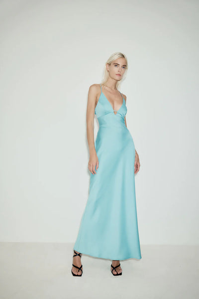 Time to Shine Slip Dress (Sky Blue)