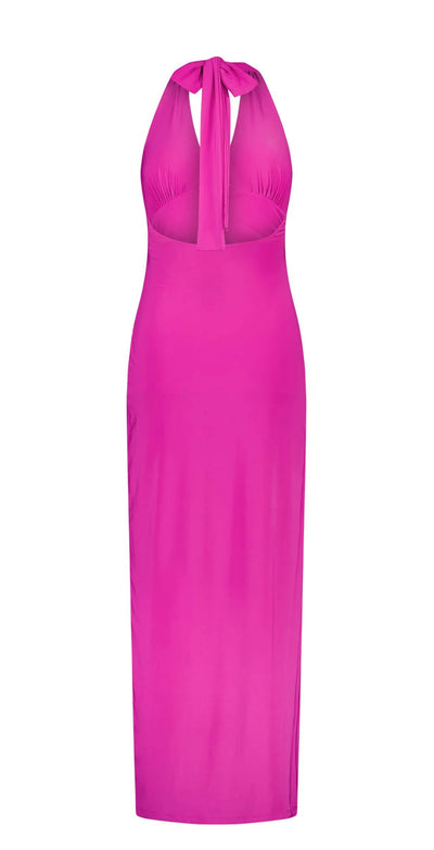 Halter Maxi Fuchsia