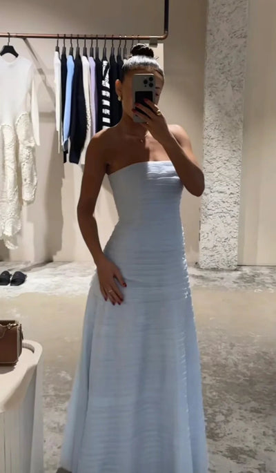 Soundscape Maxi Dress (Baby Blue)