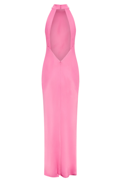 Claire Satin Drape Dress (Pink)