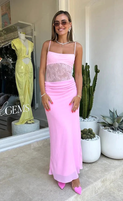 Gabriel Maxi Dress (Pink)