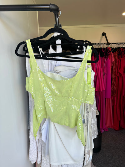 Lime Sequin Set FOR SALE