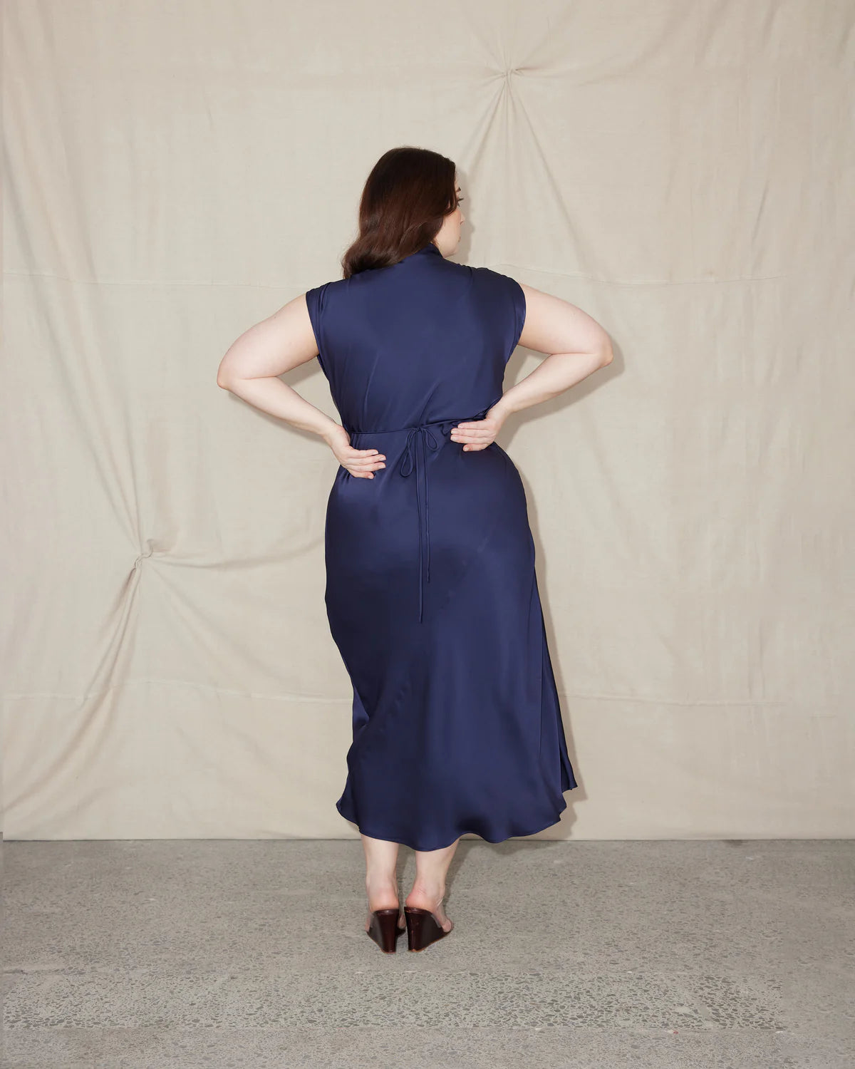 Curtis Midi Dress (Mulholland Navy)