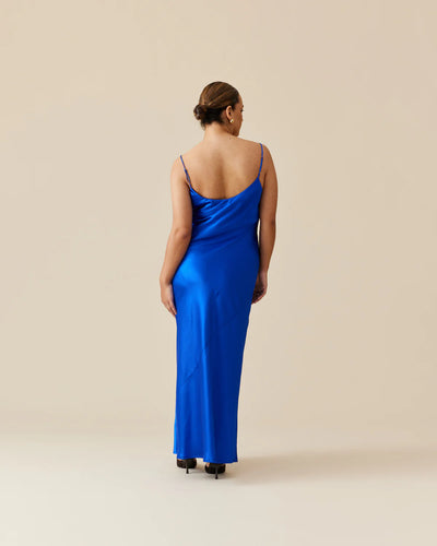 Logan Satin Slip (Cobalt)