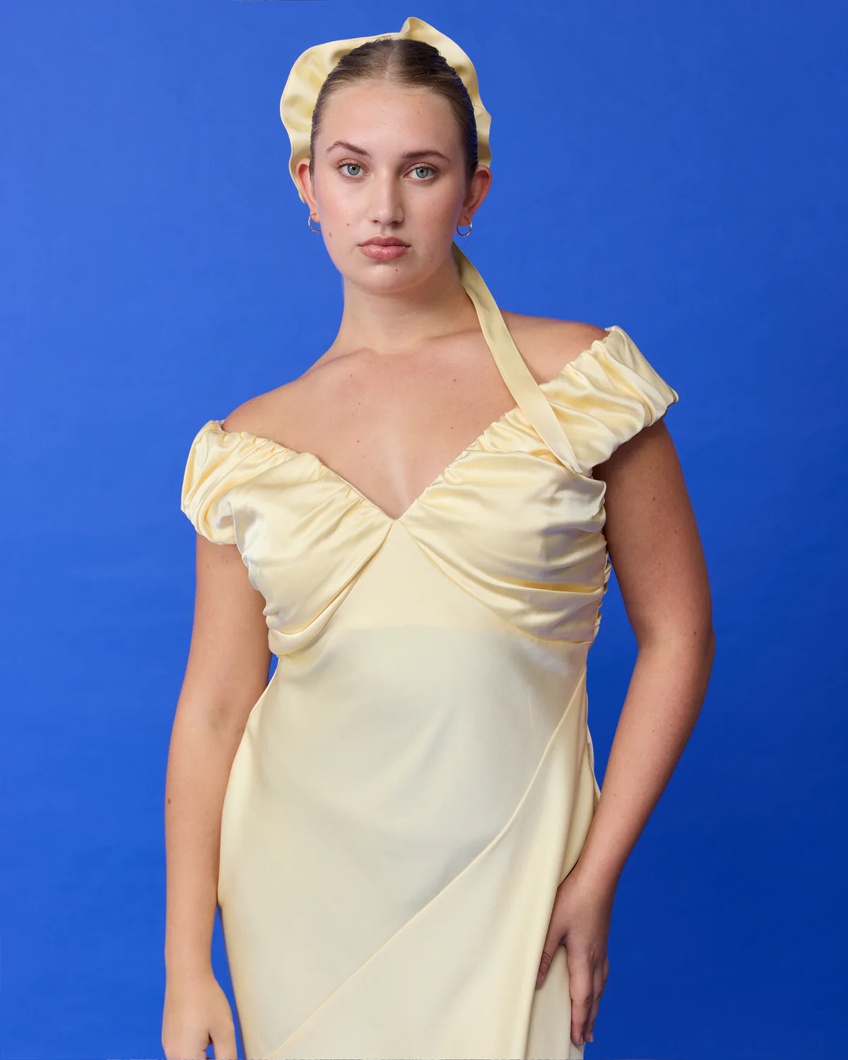 RAQUEL SATIN GOWN (Butter)