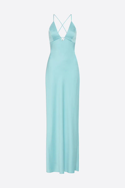 Time to Shine Slip Dress (Sky Blue)