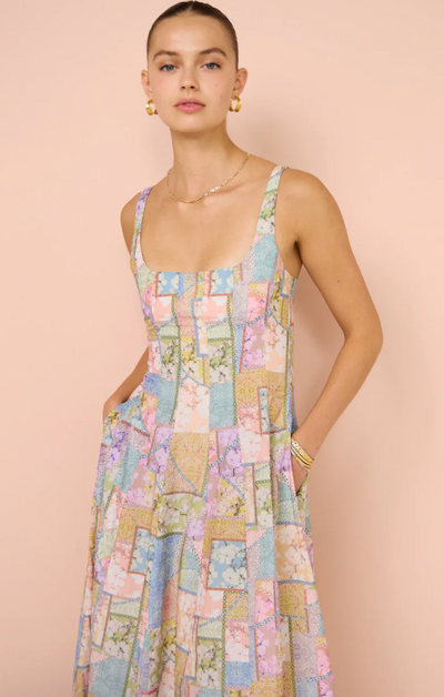 Claudette Dress (Brindle print)