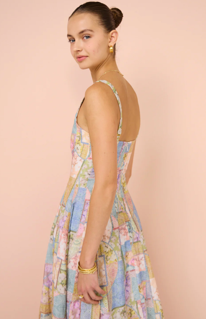 Claudette Dress (Brindle print)