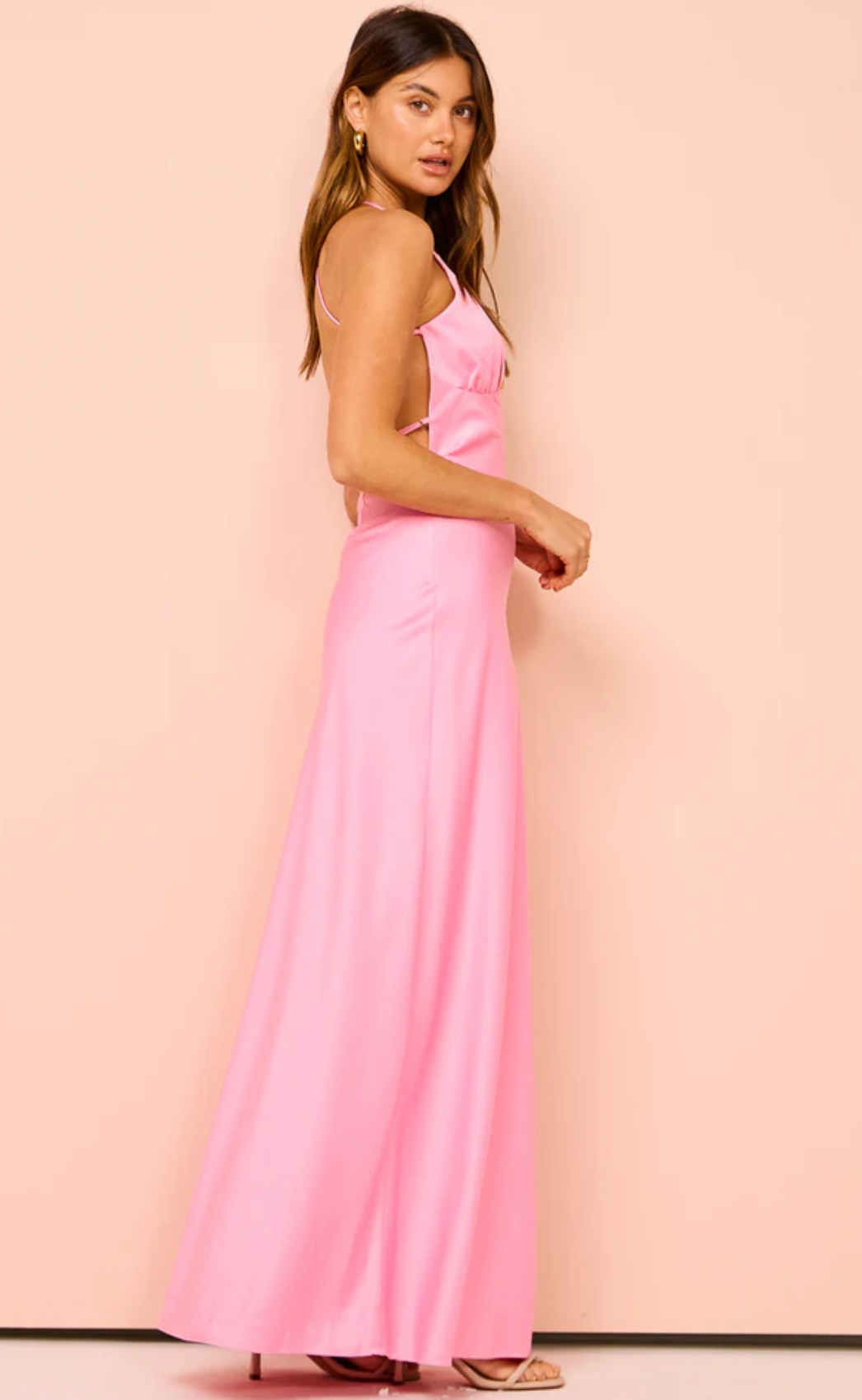 Liquid Asset Slip Dress (Pink)