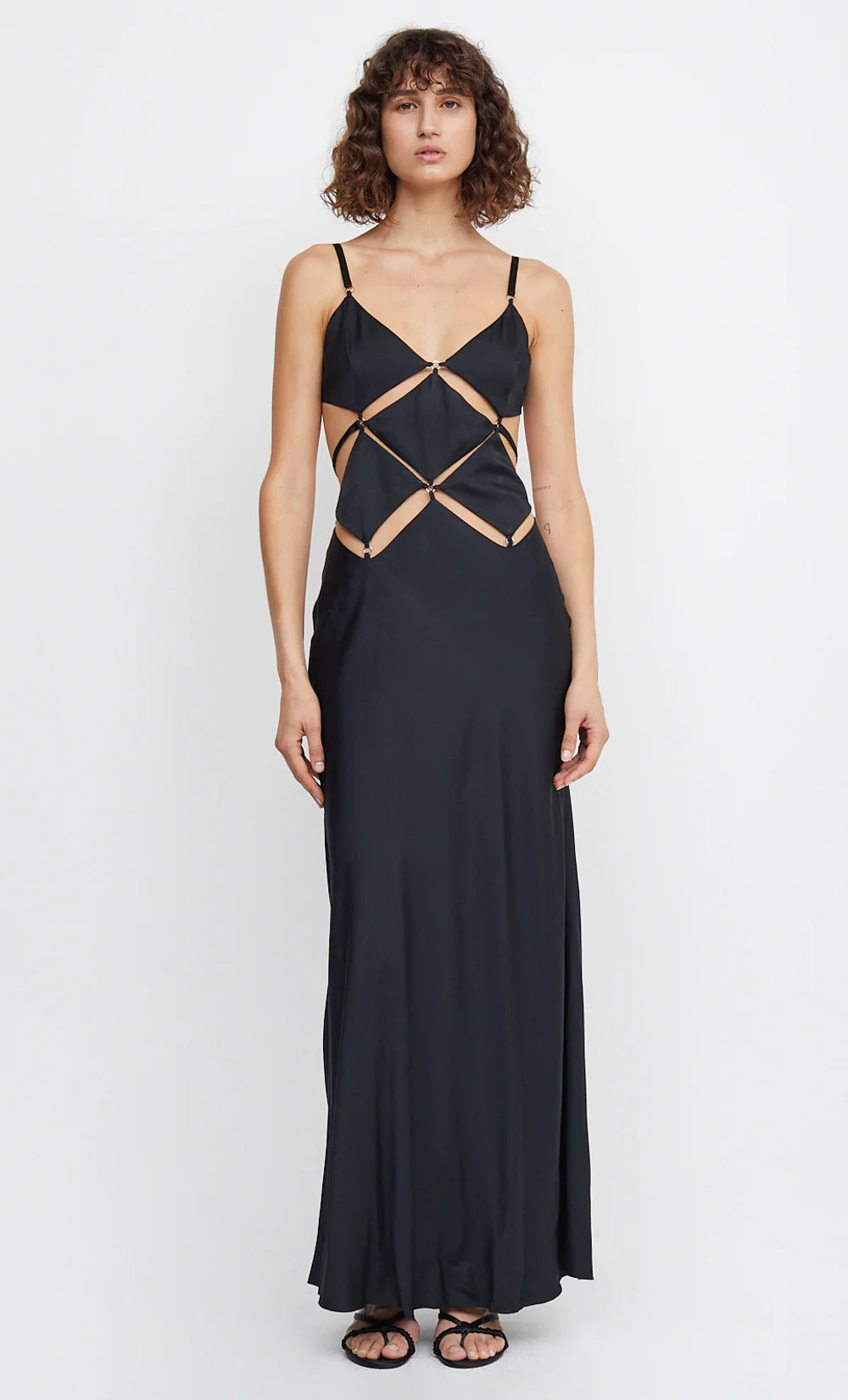 DIAMOND DAYS STRAP MAXI DRESS (Black)