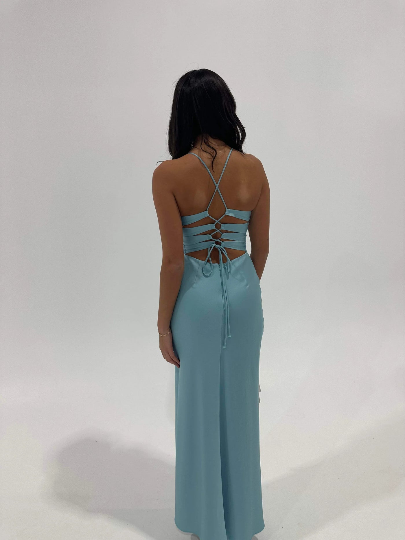 Time to Shine Slip Dress (Sky Blue)