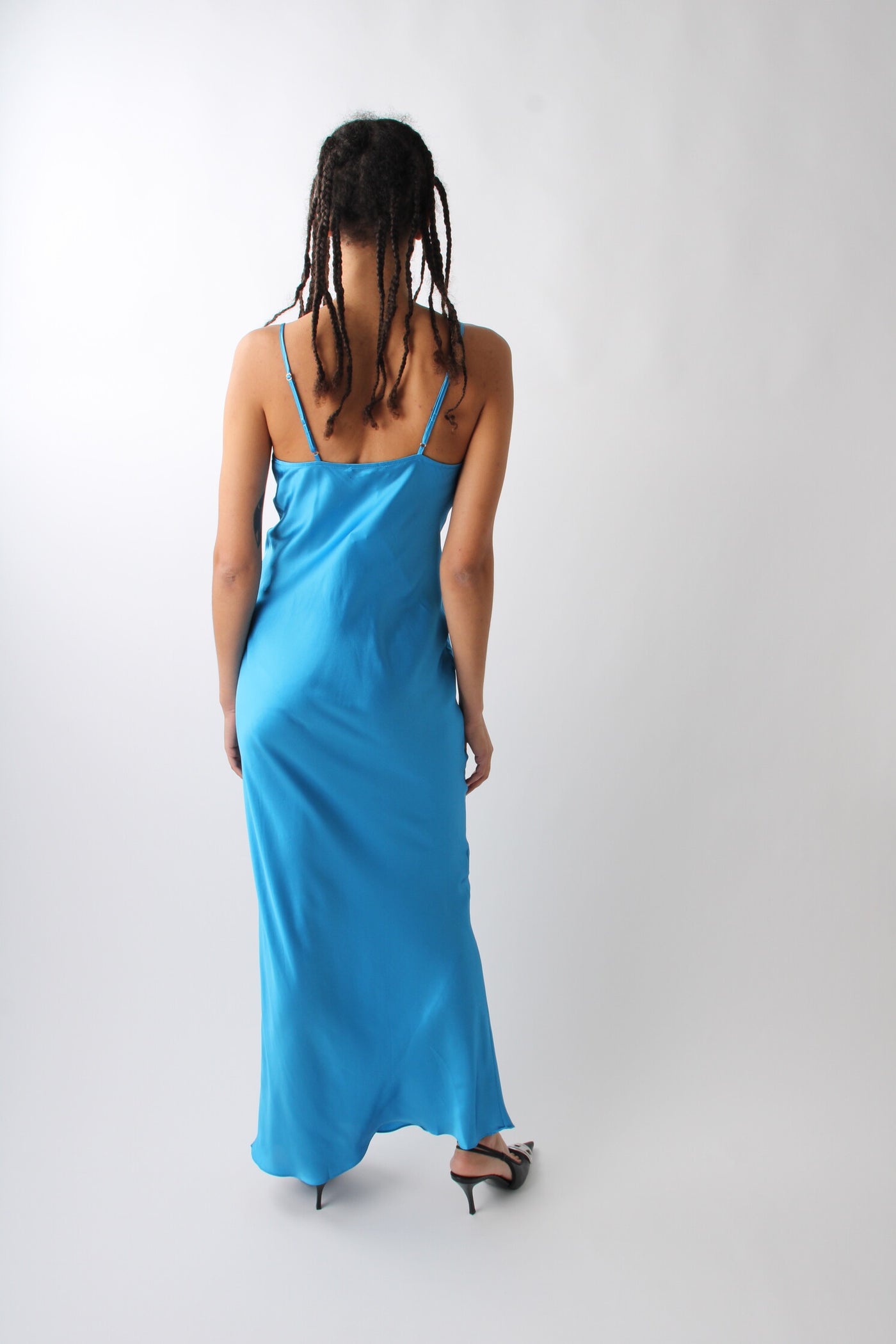 Ciel Silk Plunged Slip Maxi Dress