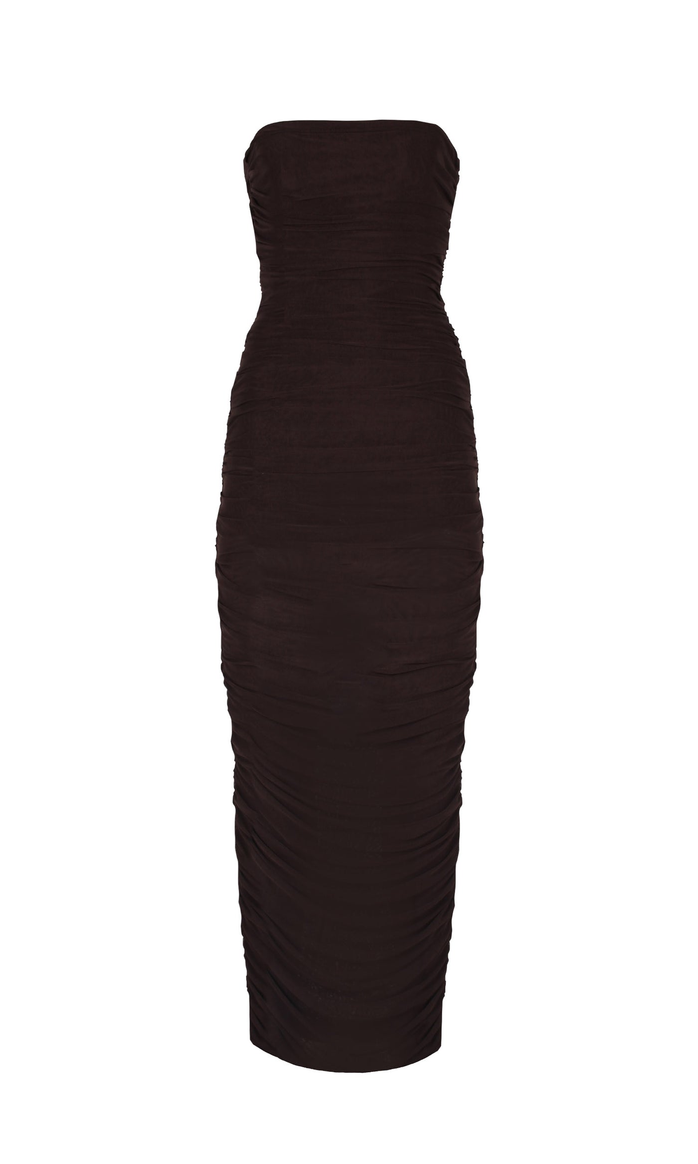 GINNI MESH TUBE DRESS (Brown)