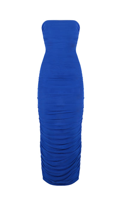 GINNI MESH TUBE DRESS (Blue)