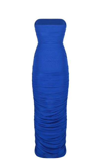 GINNI MESH TUBE DRESS (Blue)