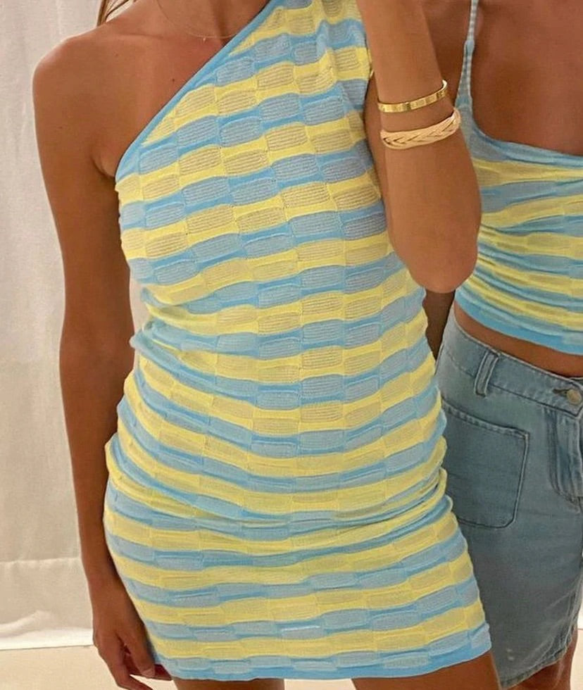 Ete Dress (Yellow/ Blue)