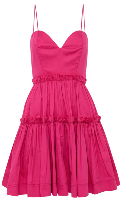 Maya Tiered Mini Dress (Fuchsia) FOR SALE