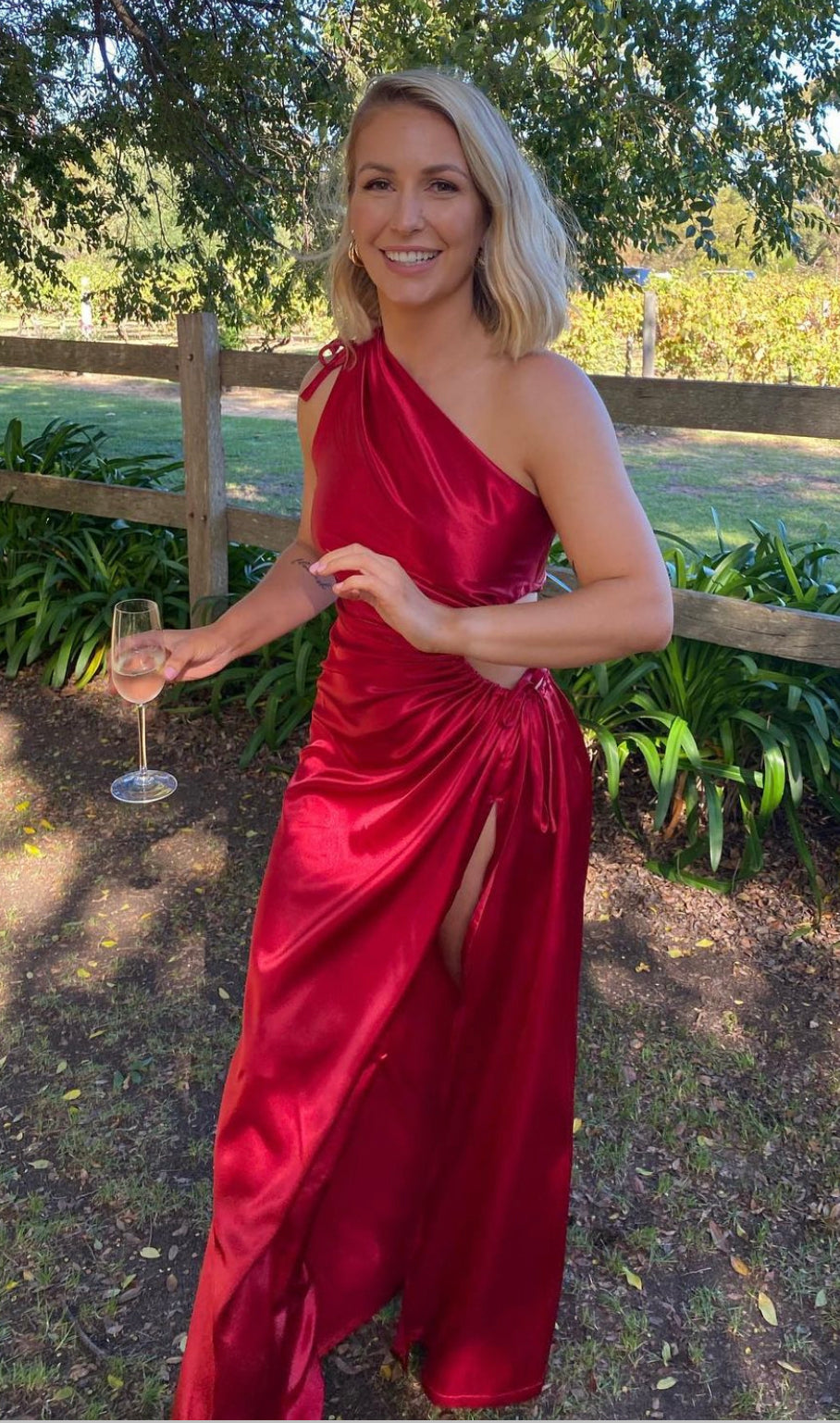 NOUR SCARLETT RED MAXI DRESS