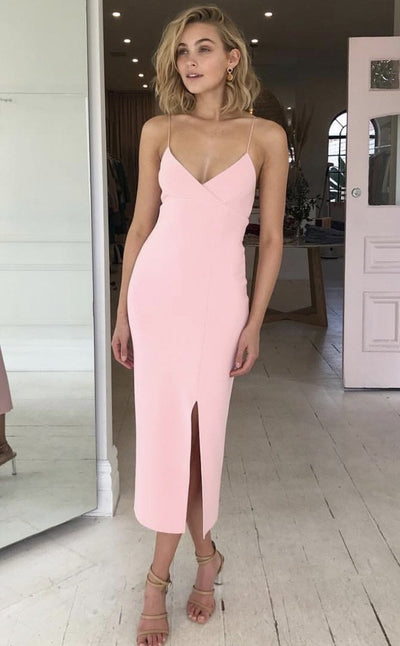 Lea Split Midi (Blush)